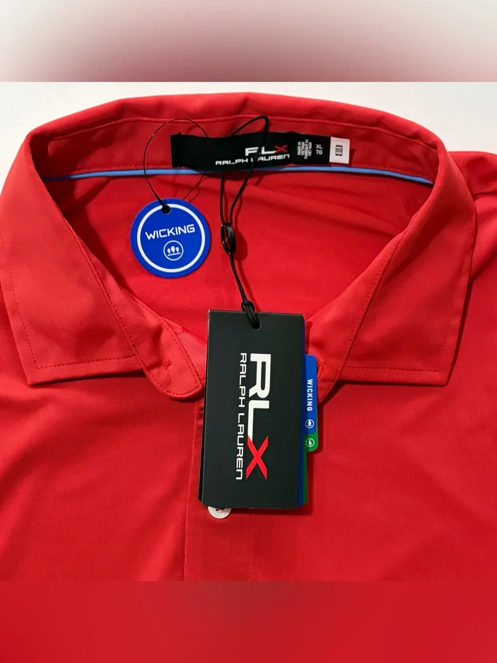 RLX Polo Ralph Lauren Red Short Sleeve Moisture Wicking Golf Shirt XL $110 NWT